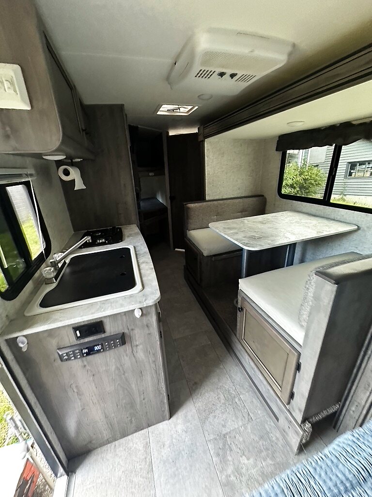 Kitchen with sink and stove